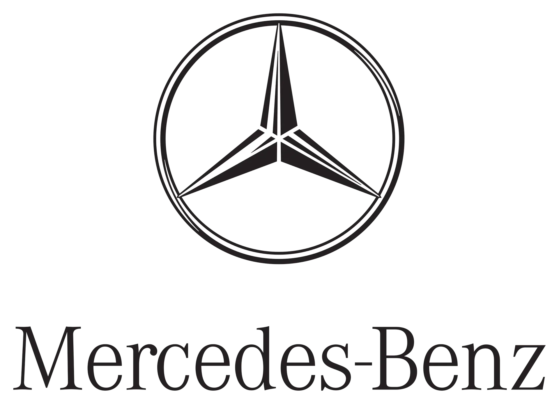 Logo officiel de la marque Mercedes-Benz.